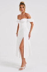COURTNEY MIDI DRESS - IVORY