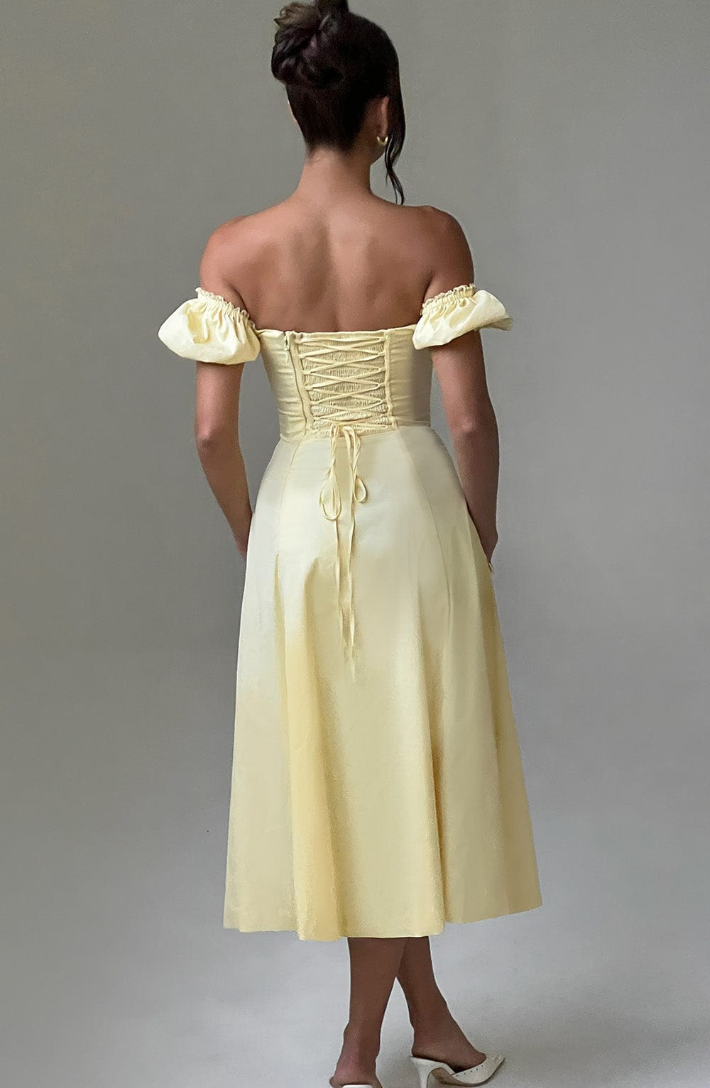 COURTNEY MIDI DRESS - LEMON