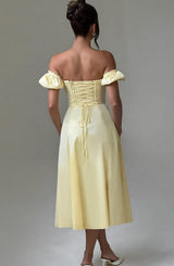 COURTNEY MIDI DRESS - LEMON