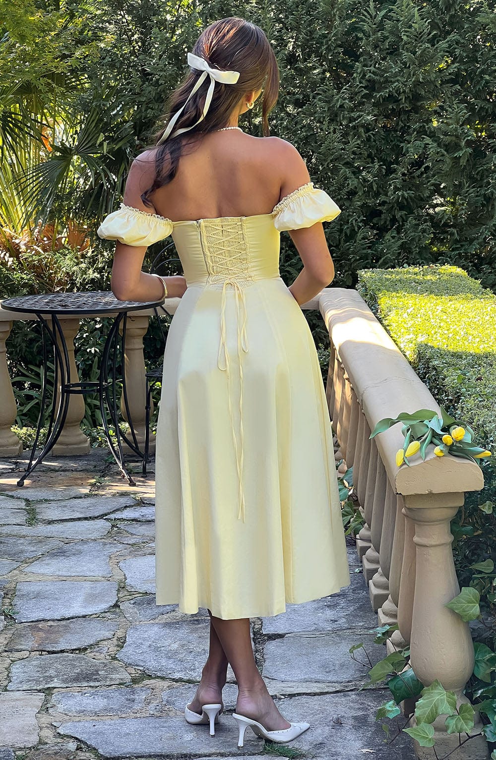 COURTNEY MIDI DRESS - LEMON