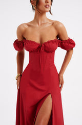 COURTNEY MIDI DRESS - RED