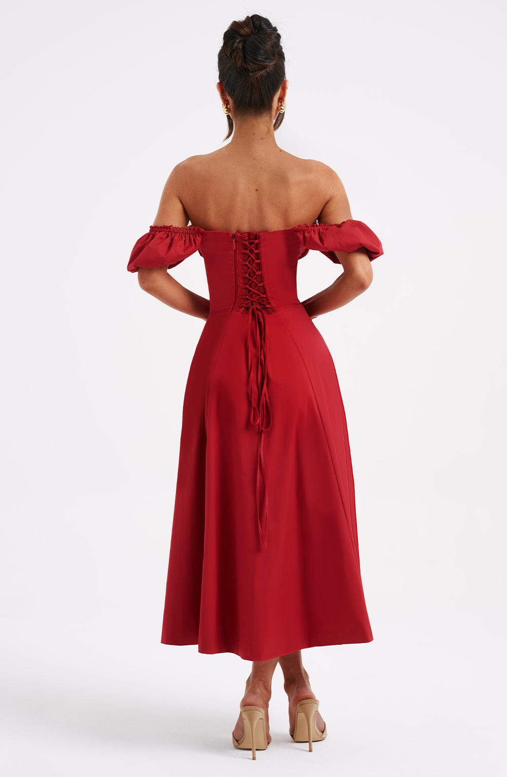 COURTNEY MIDI DRESS - RED