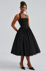 CRESSIDA MIDI DRESS - BLACK
