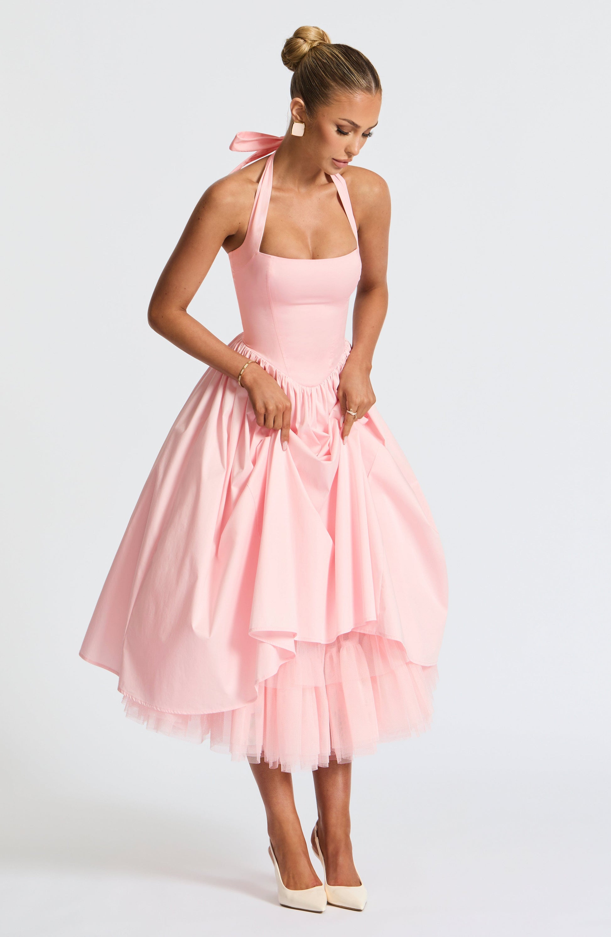 CRESSIDA MIDI DRESS - BLUSH