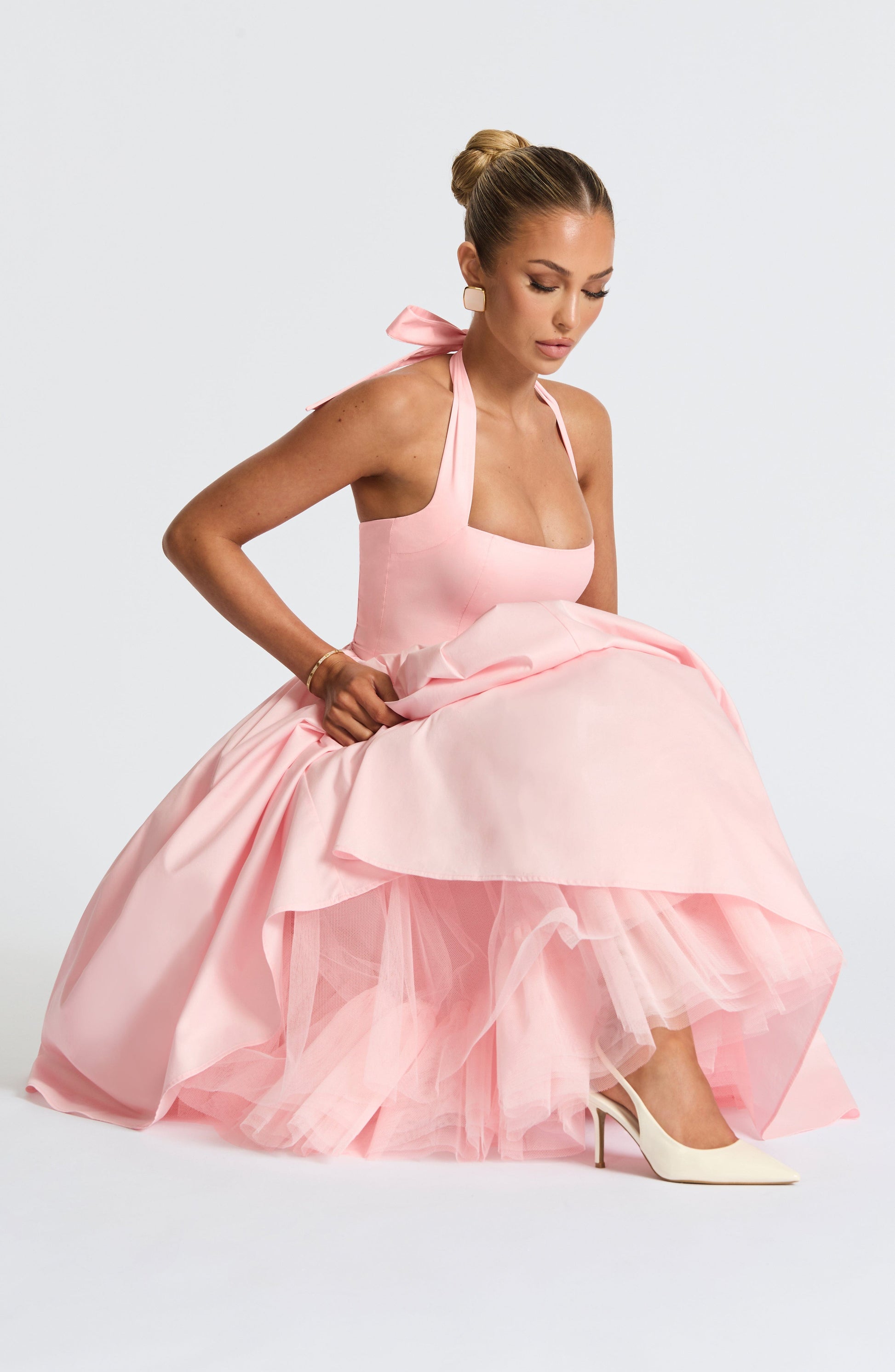 CRESSIDA MIDI DRESS - BLUSH