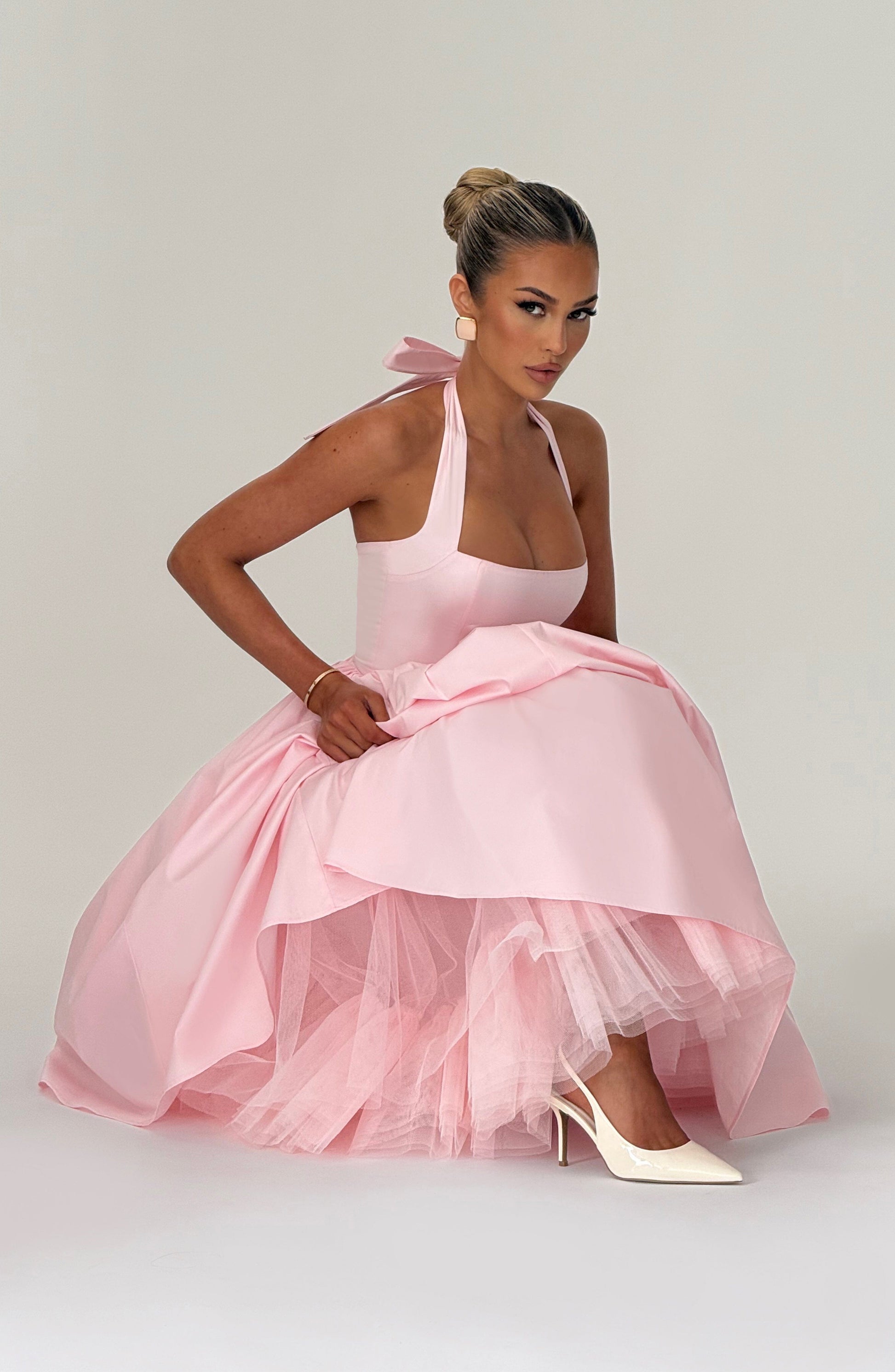 CRESSIDA MIDI DRESS - BLUSH