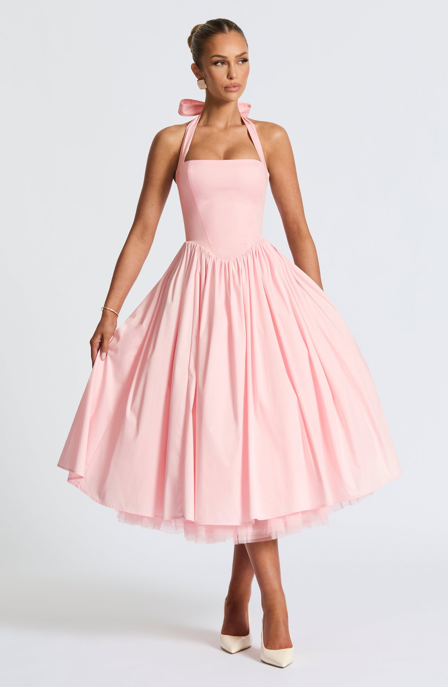 CRESSIDA MIDI DRESS - BLUSH