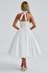 CRESSIDA MIDI DRESS - IVORY