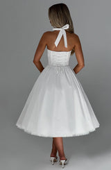 CRESSIDA MIDI DRESS - IVORY