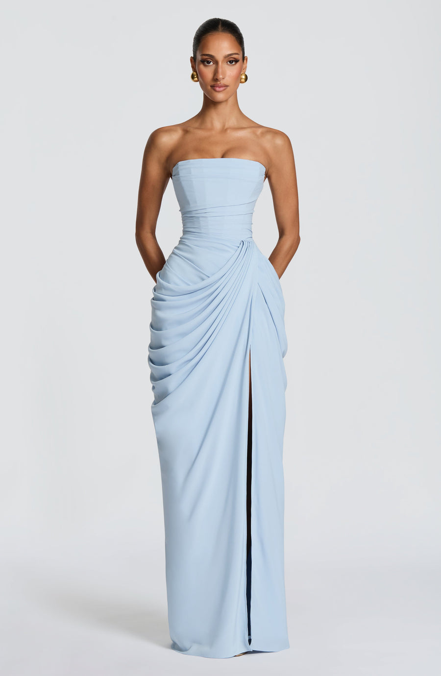 CYRA MAXI DRESS - GLACIER BLUE