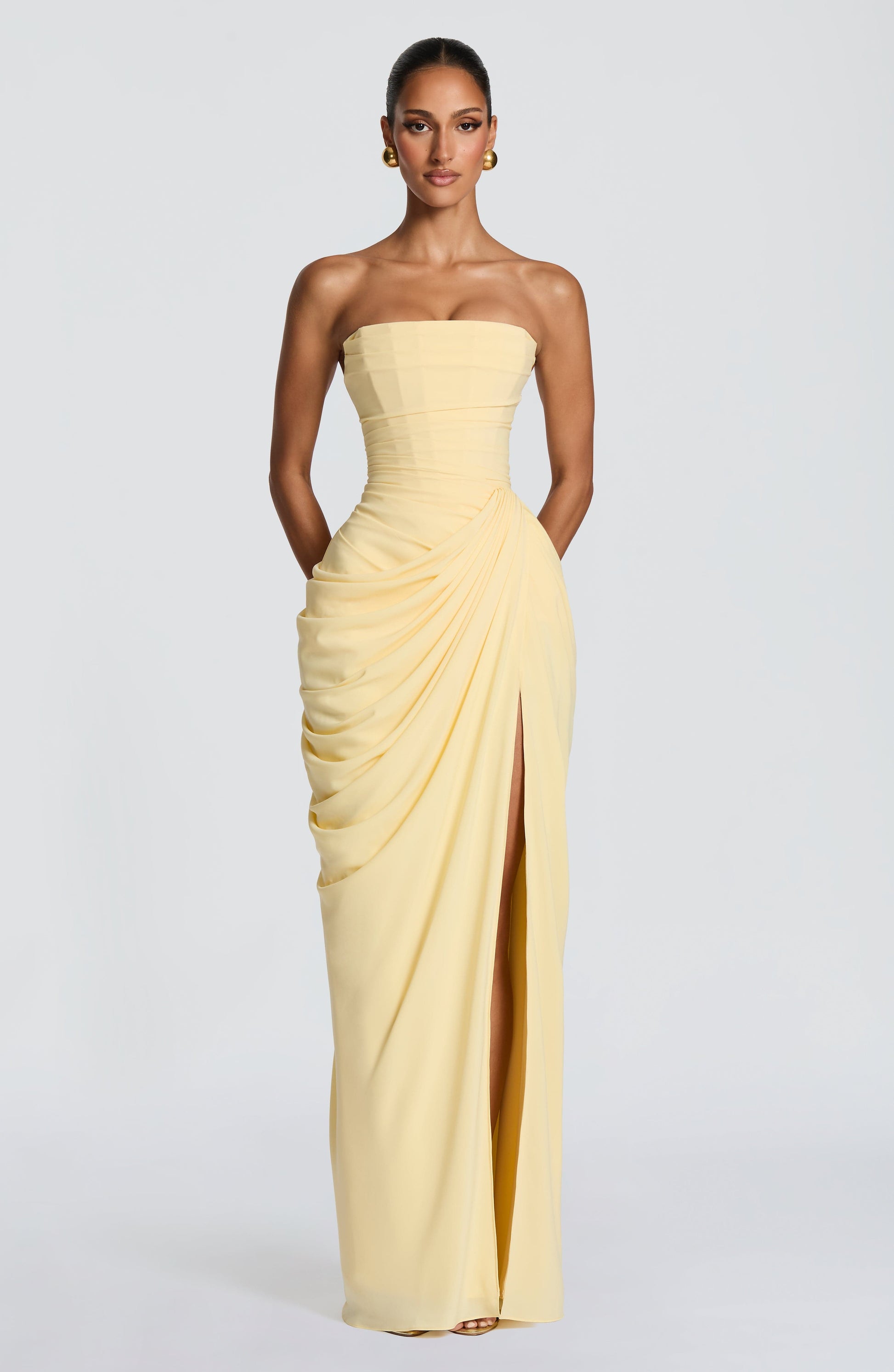 CYRA MAXI DRESS - LEMON