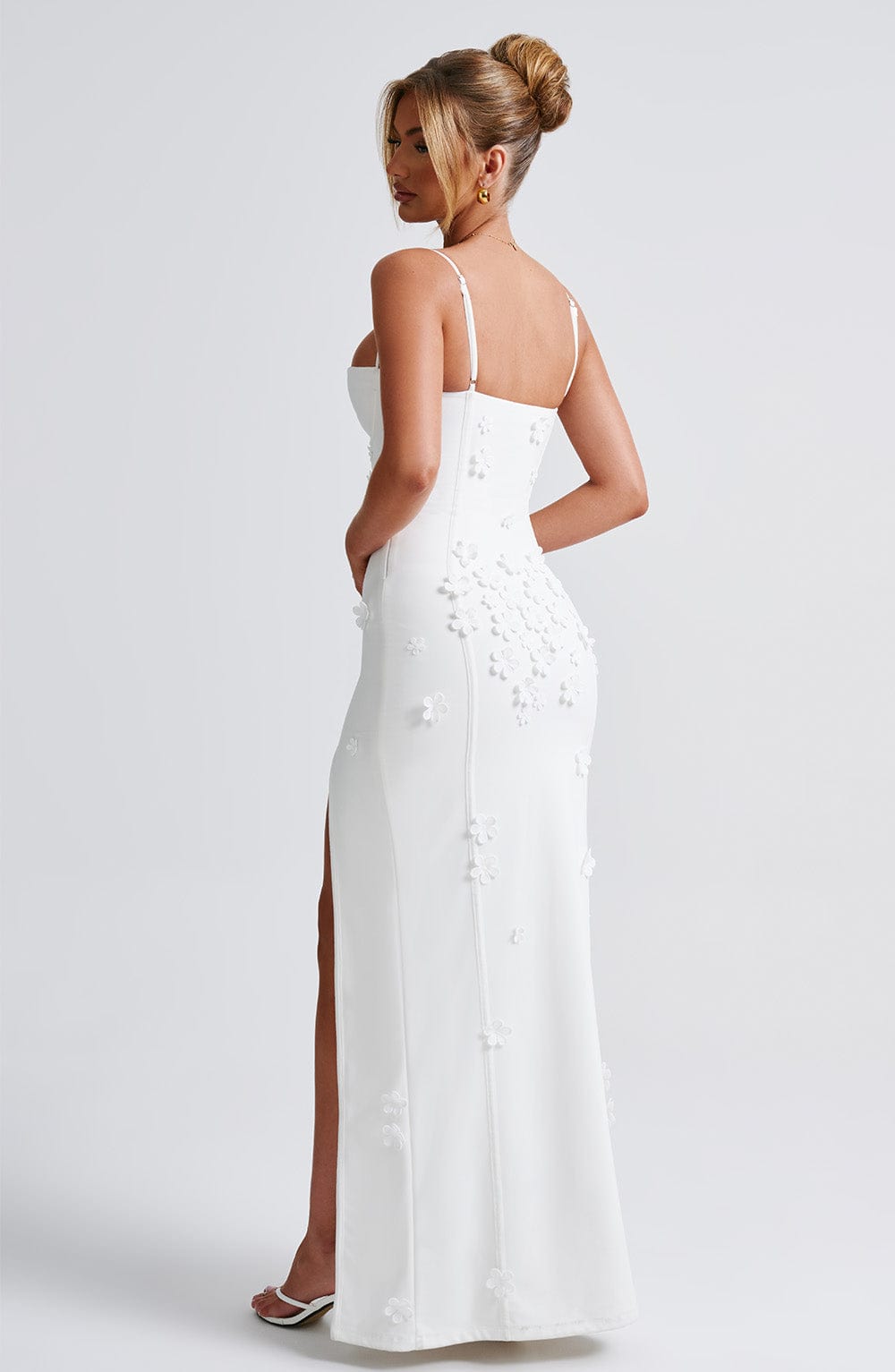 DALARY MAXI DRESS - IVORY LINED