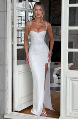 DALARY MAXI DRESS - IVORY LINED