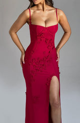 DALARY MAXI DRESS - RED LINED