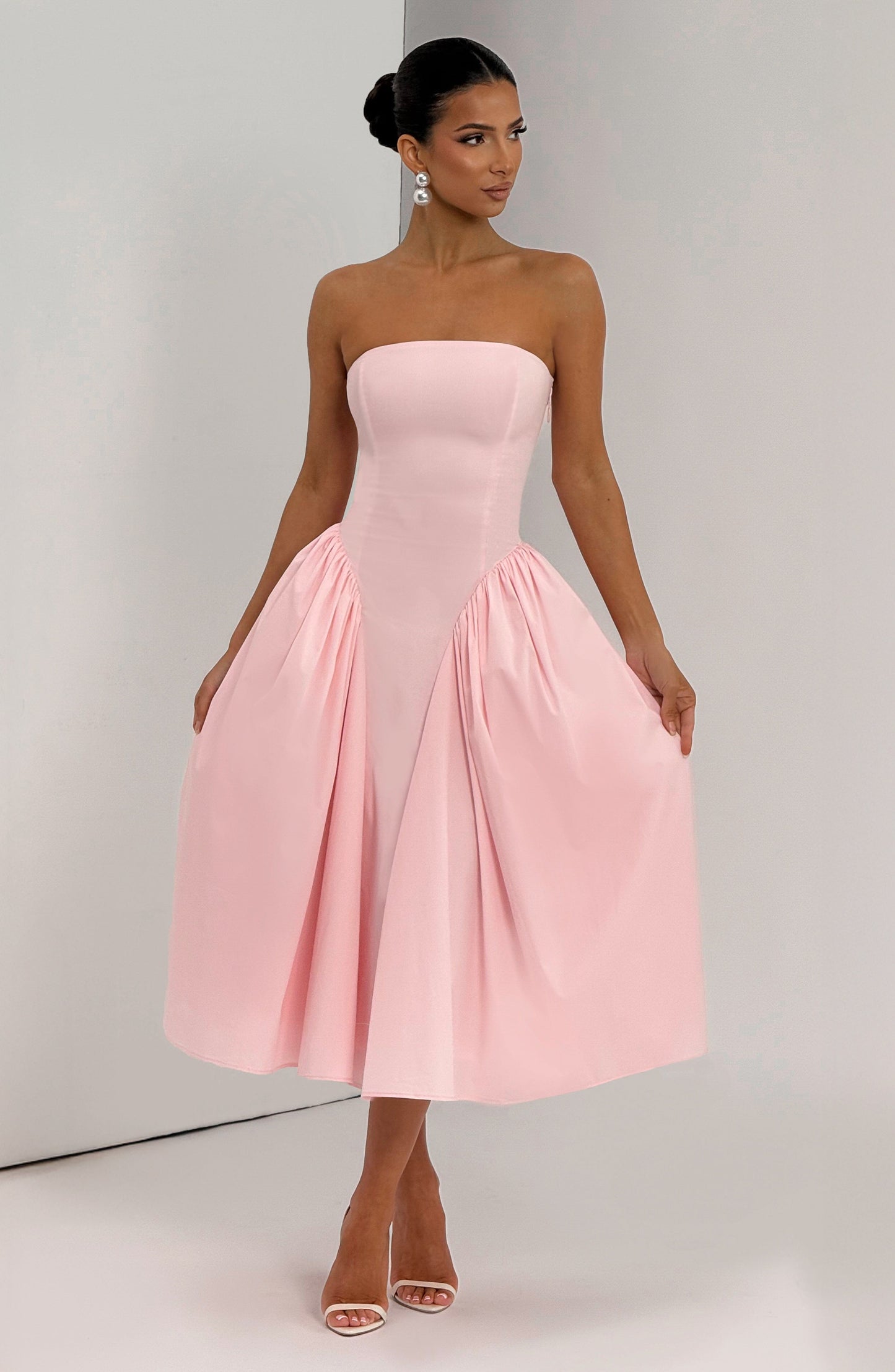DARLA MIDI DRESS - BLUSH