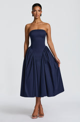 DARLA MIDI DRESS - NAVY