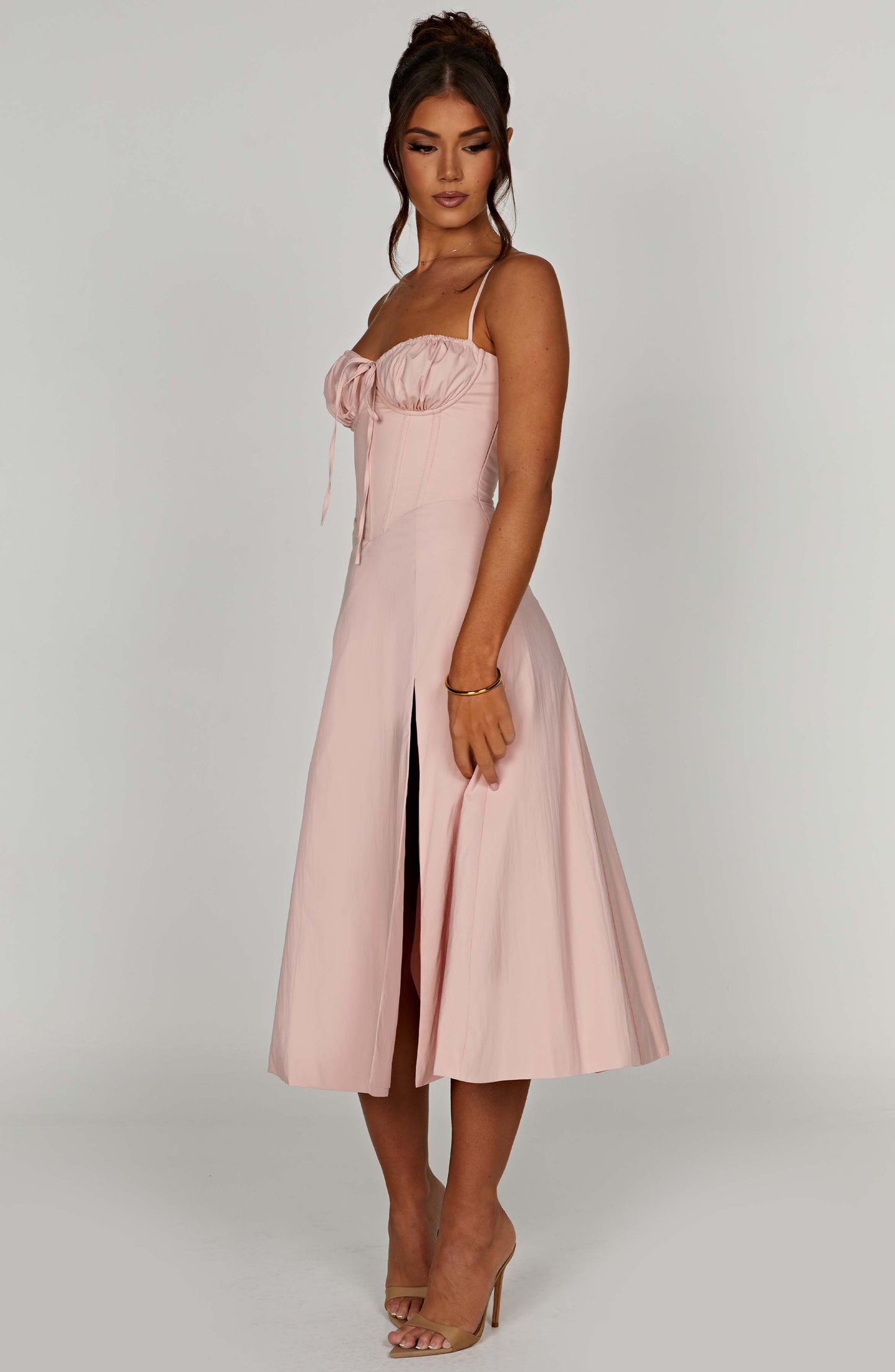 DEANNA MIDI DRESS - BLUSH