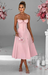 DEANNA MIDI DRESS - BLUSH