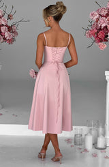 DEANNA MIDI DRESS - BLUSH