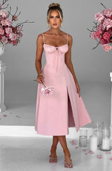 DEANNA MIDI DRESS - BLUSH