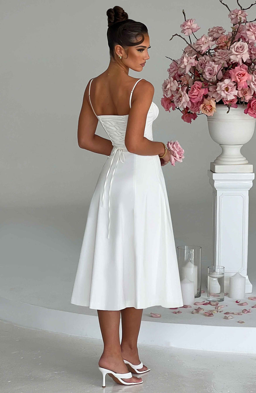 DEANNA MIDI DRESS - IVORY