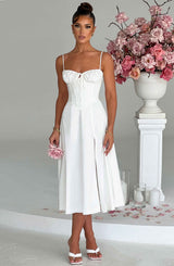 DEANNA MIDI DRESS - IVORY