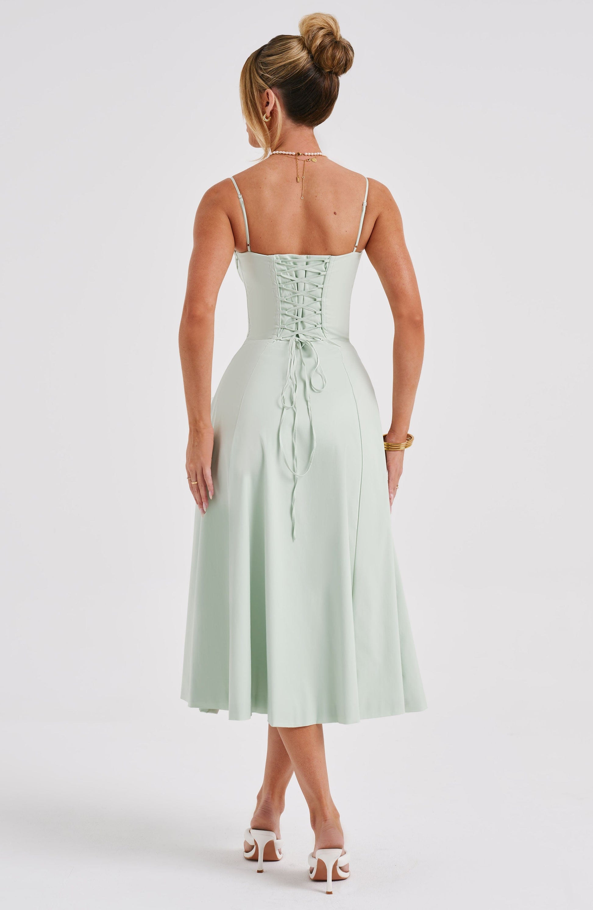 DEANNA MIDI DRESS - SAGE