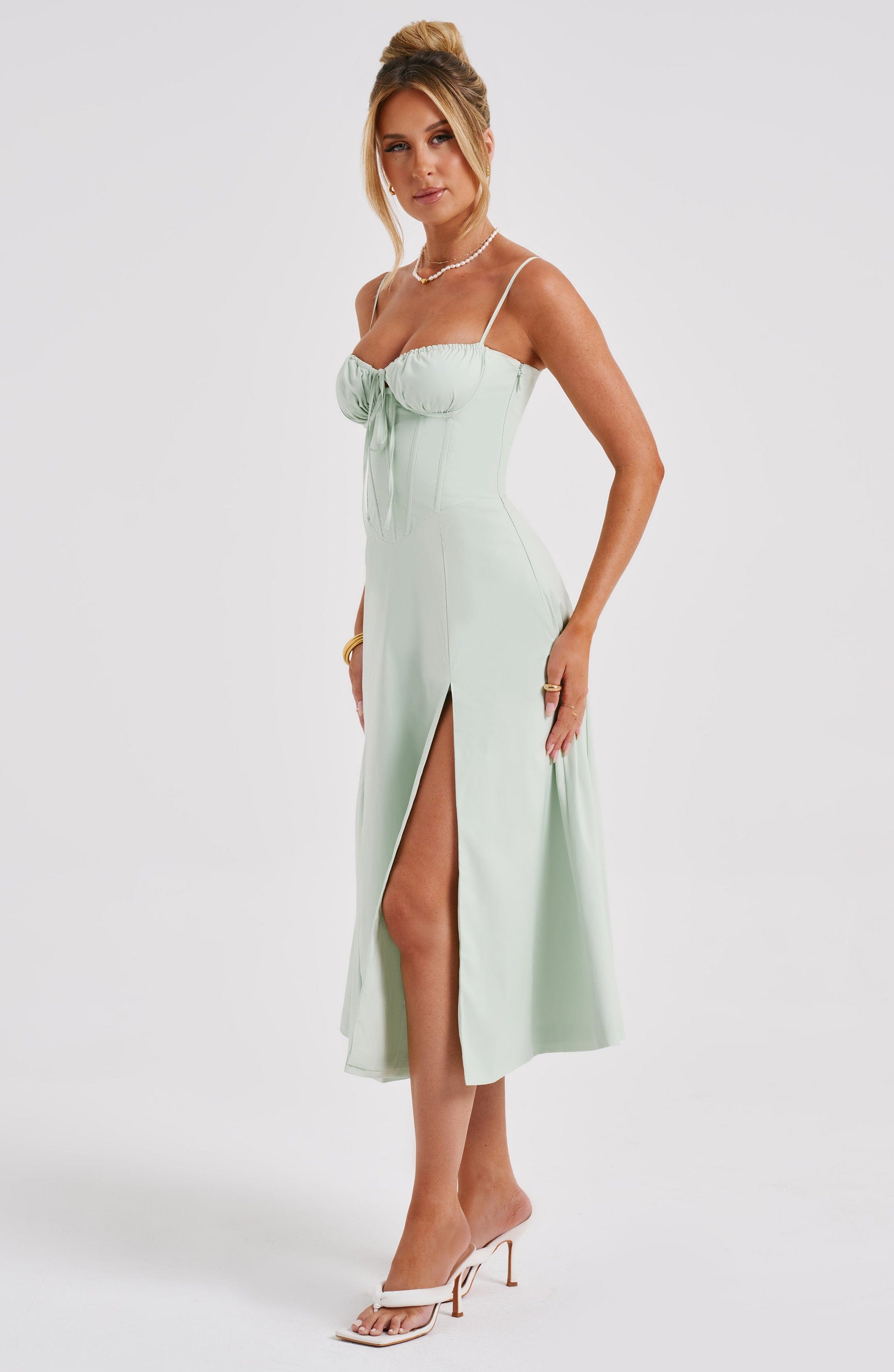 DEANNA MIDI DRESS - SAGE