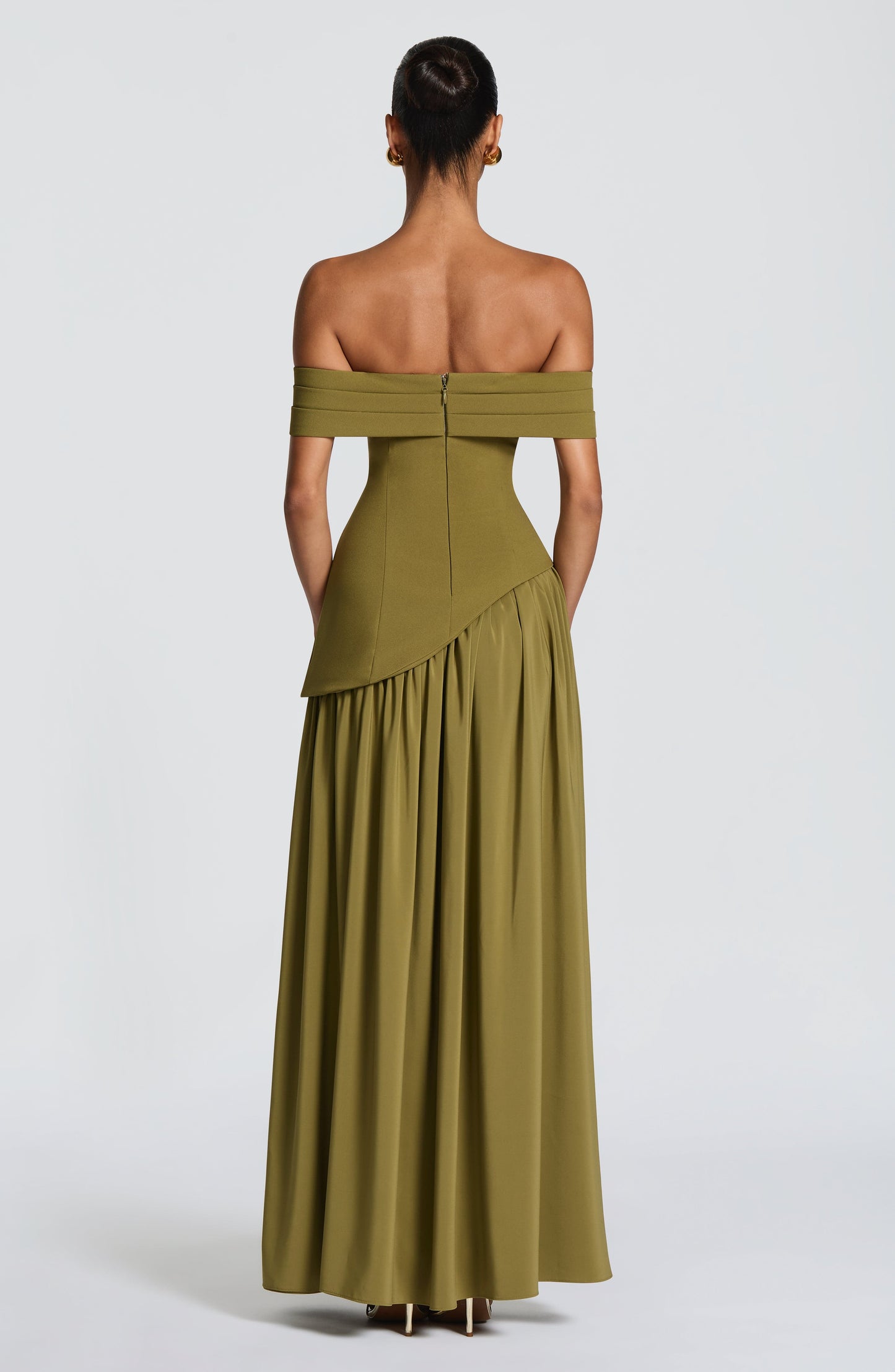 DELILAH MAXI DRESS - DEEP OLIVE