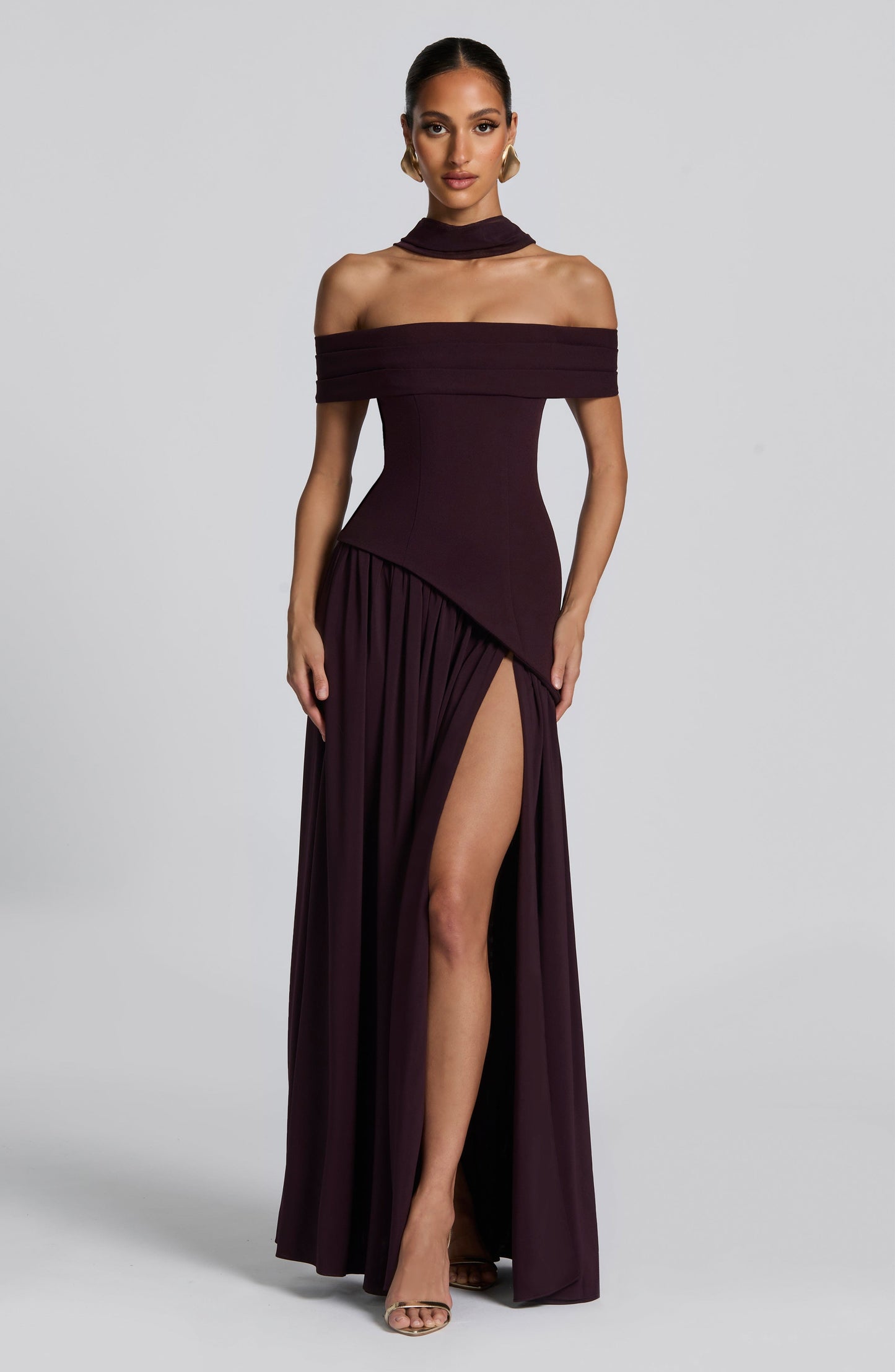 DELILAH MAXI DRESS - PLUM