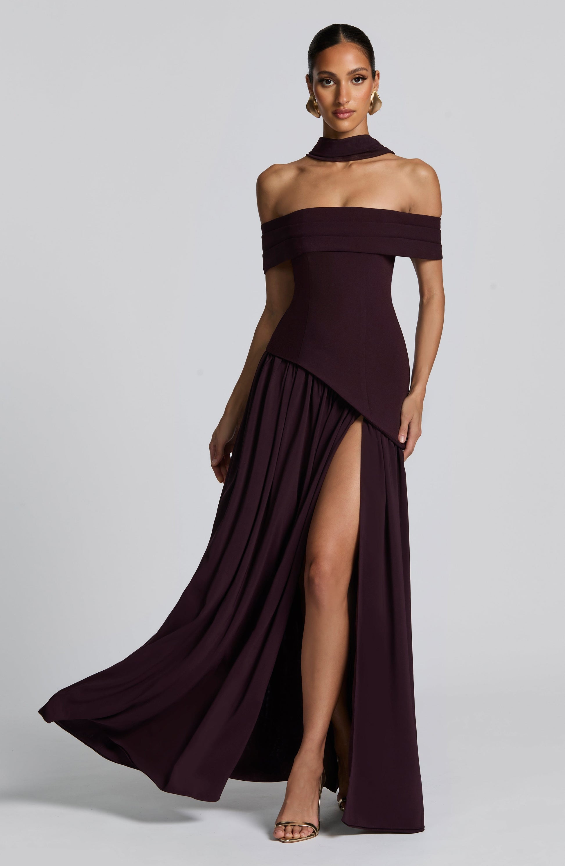 DELILAH MAXI DRESS - PLUM