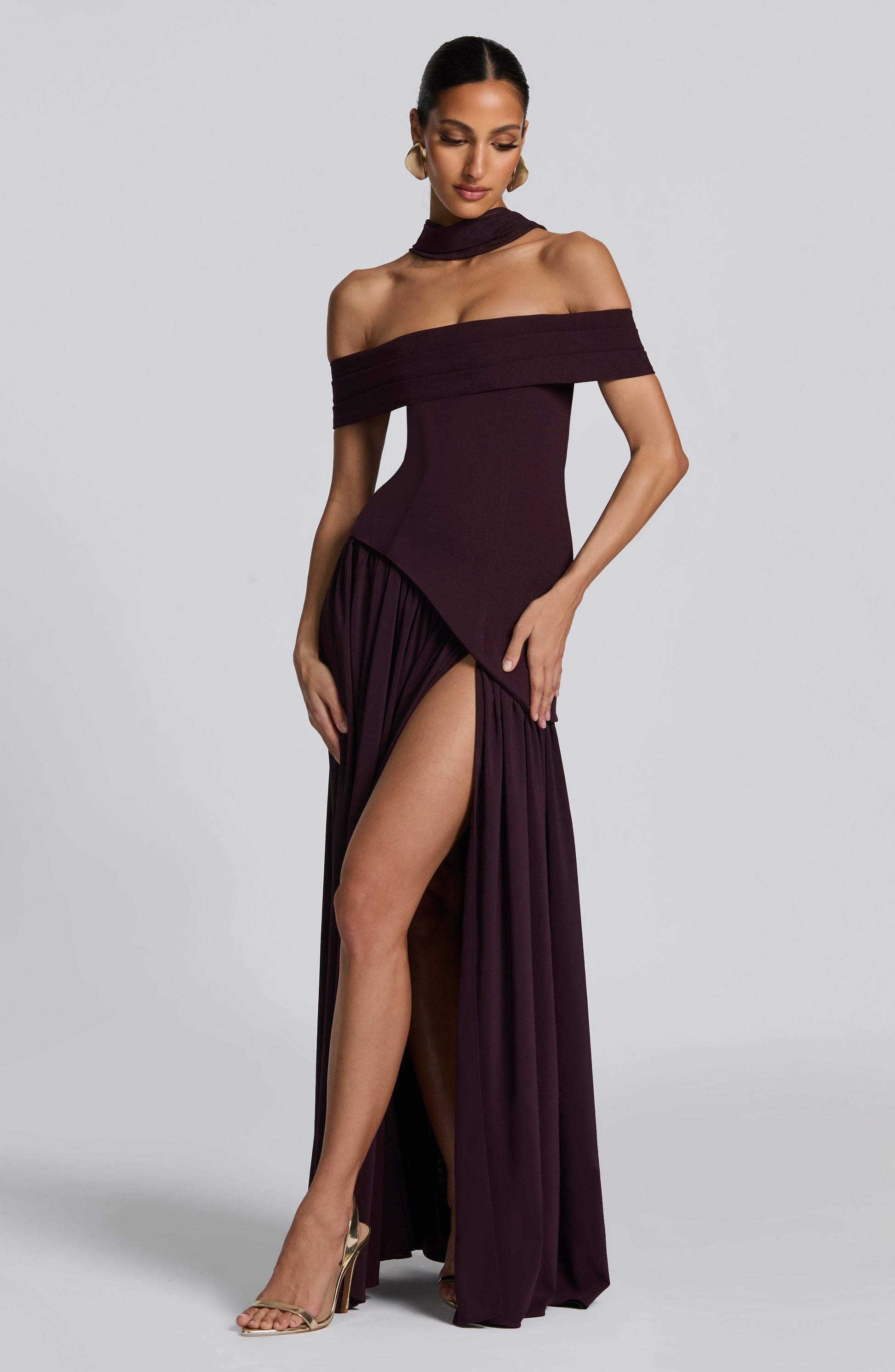 DELILAH MAXI DRESS - PLUM