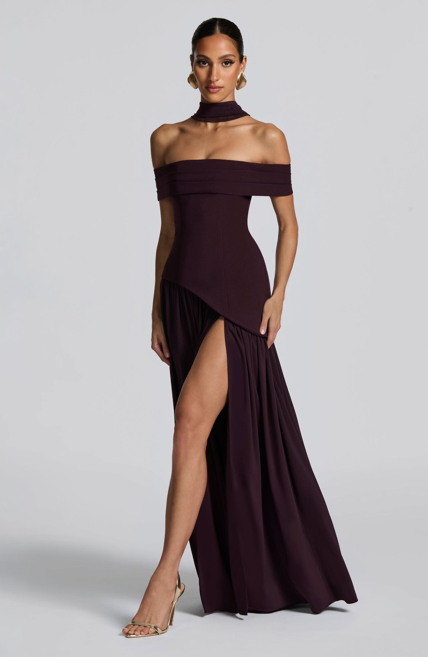 DELILAH MAXI DRESS - PLUM