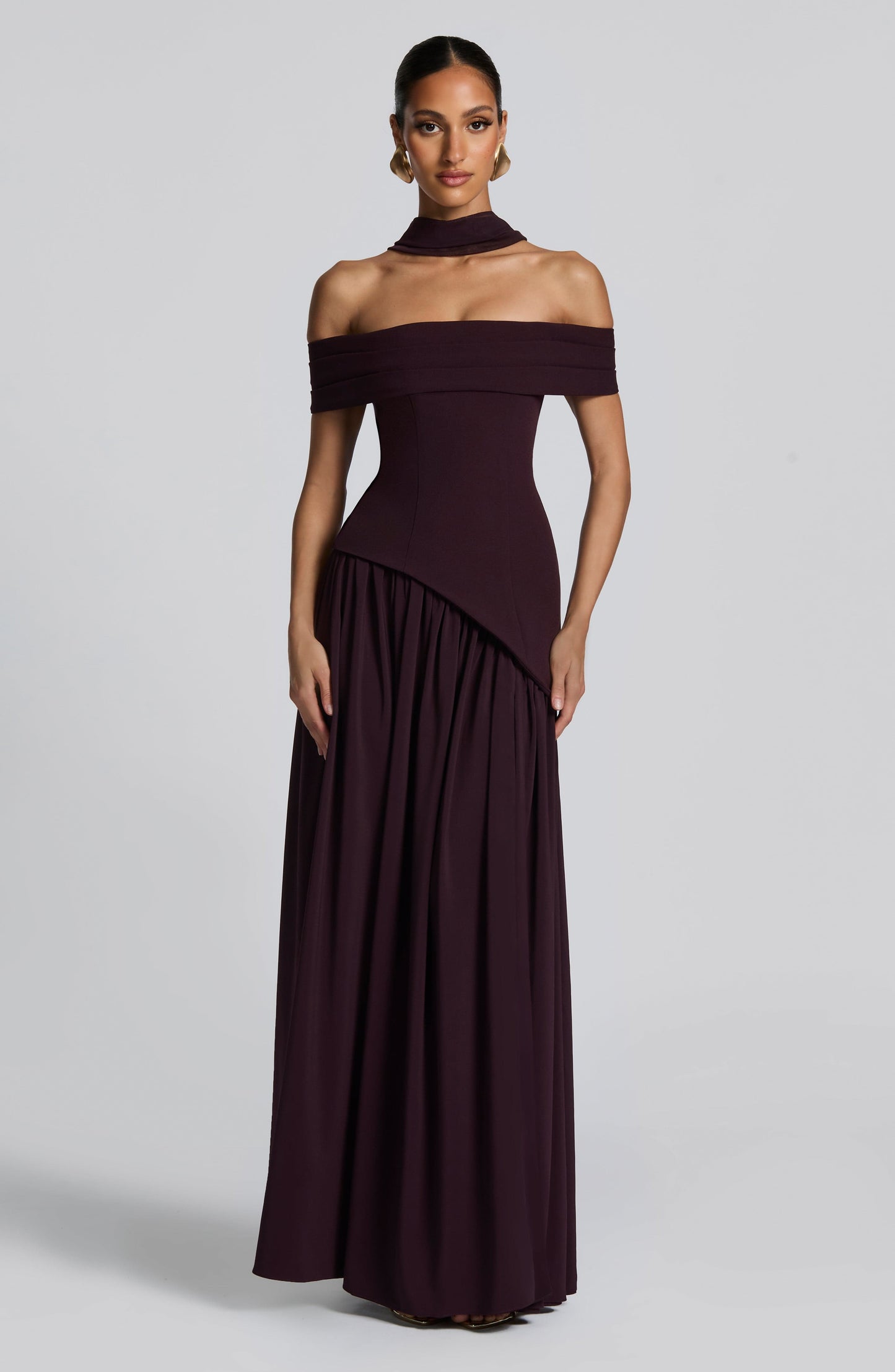 DELILAH MAXI DRESS - PLUM