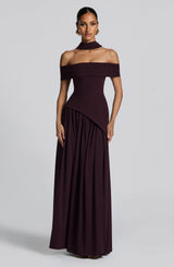 DELILAH MAXI DRESS - PLUM