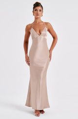DELPHINE MAXI DRESS - CHAMPAGNE