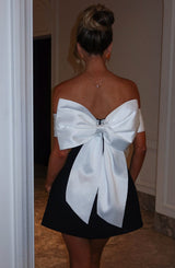 DELTA MINI DRESS - BLACK/WHITE