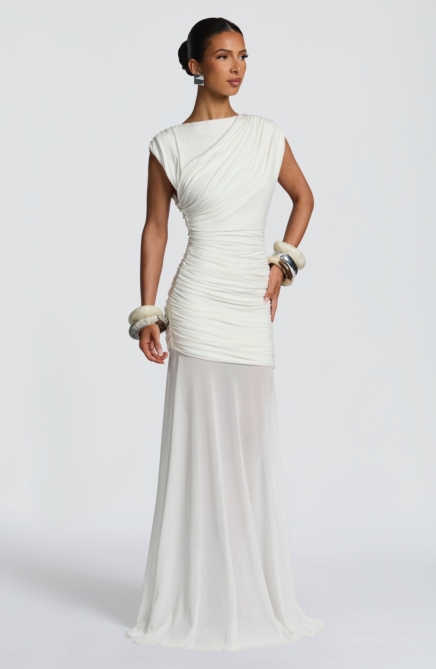DEMELZA MAXI DRESS - IVORY