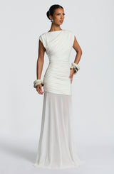 DEMELZA MAXI DRESS - IVORY