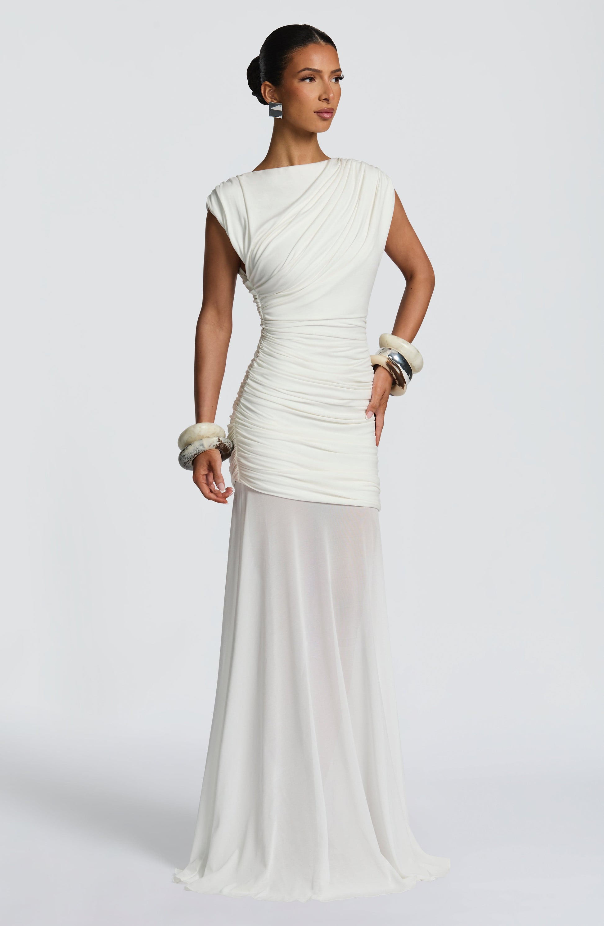 DEMELZA MAXI DRESS - IVORY