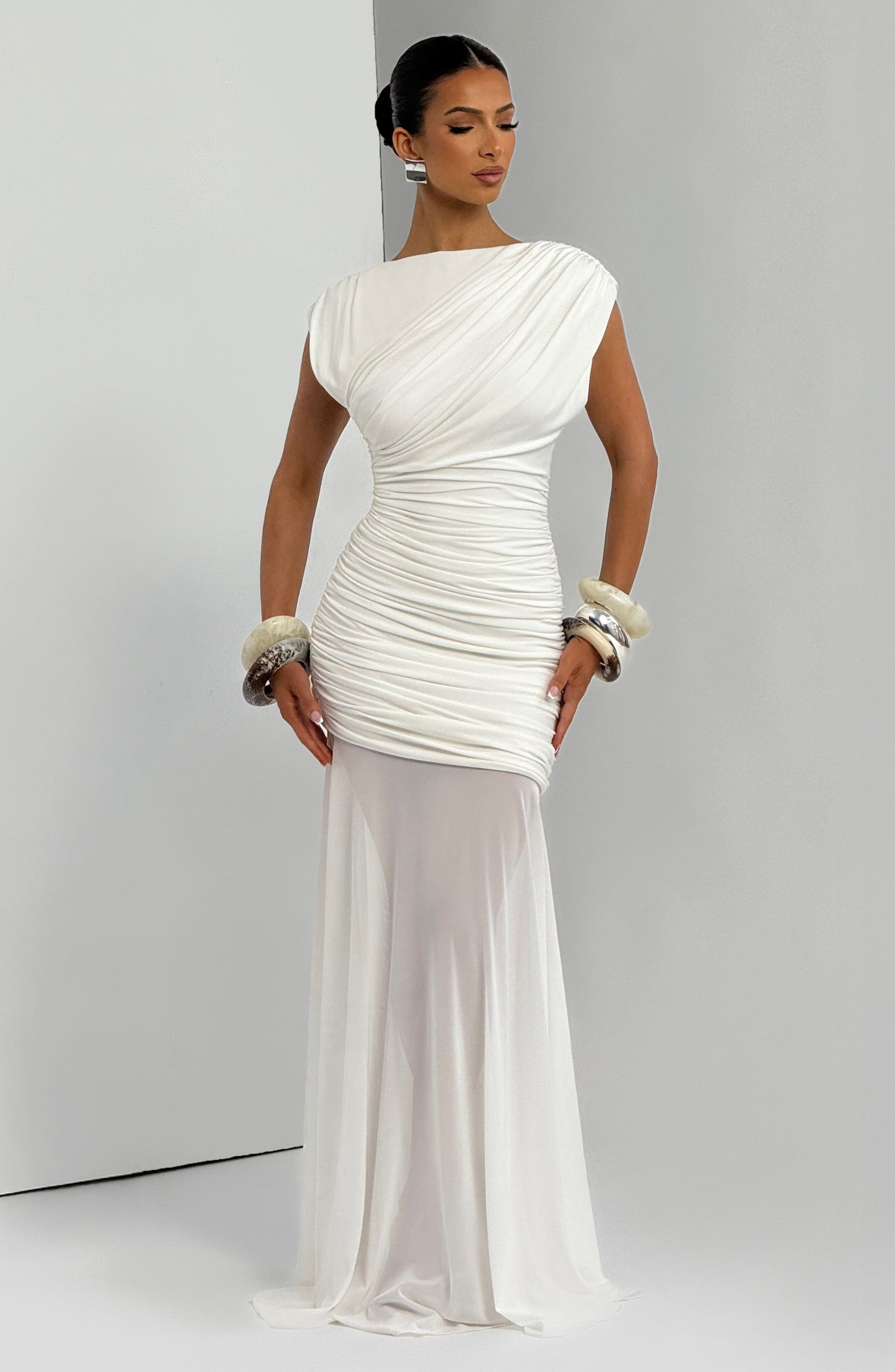 DEMELZA MAXI DRESS - IVORY