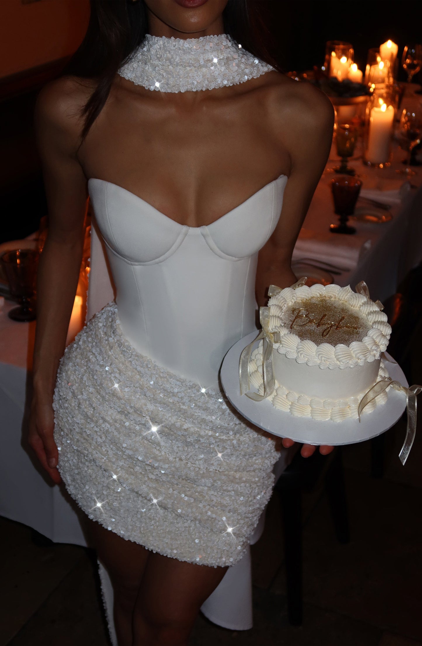 DENISE MINI DRESS - IVORY