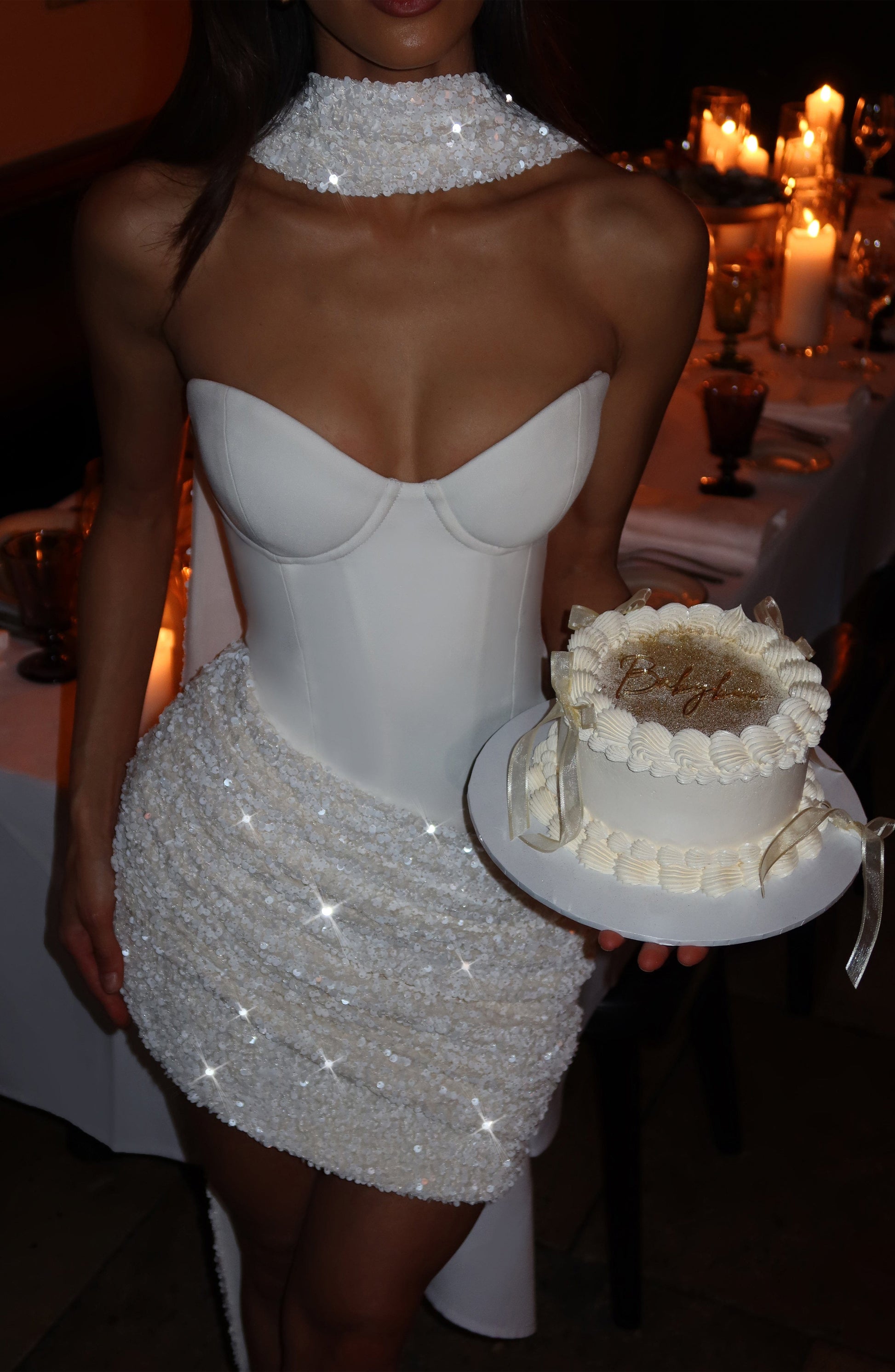 DENISE MINI DRESS - IVORY