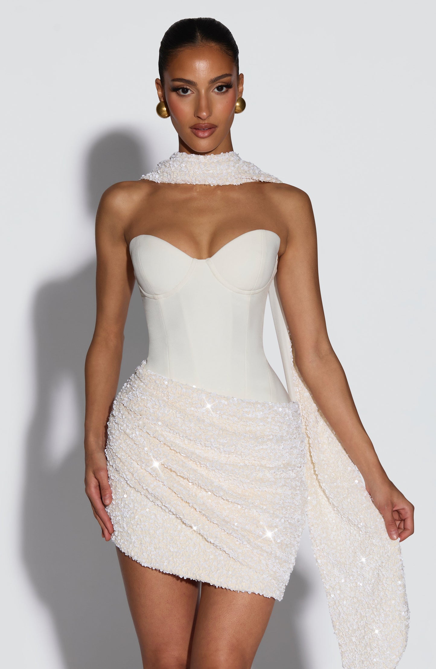 DENISE MINI DRESS - IVORY