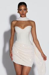DENISE MINI DRESS - IVORY