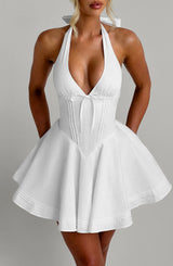DORIS MINI DRESS - IVORY