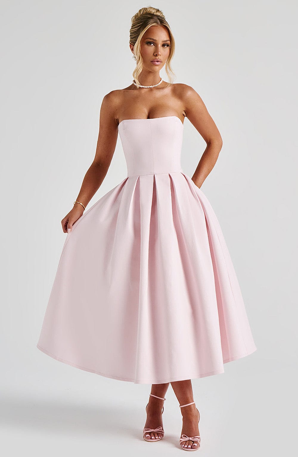 EDITH MIDI DRESS - BLUSH