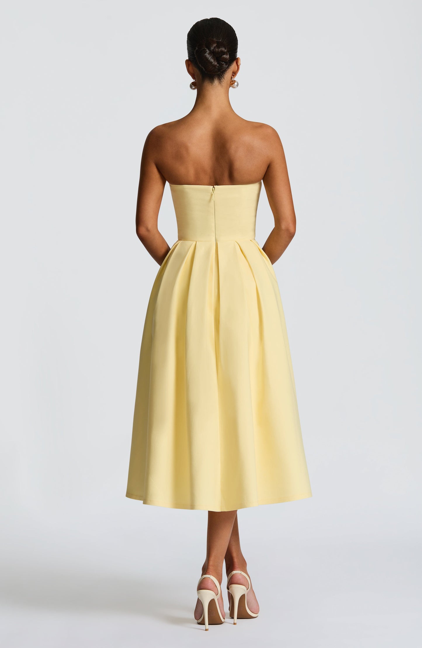 EDITH MIDI DRESS - LEMON
