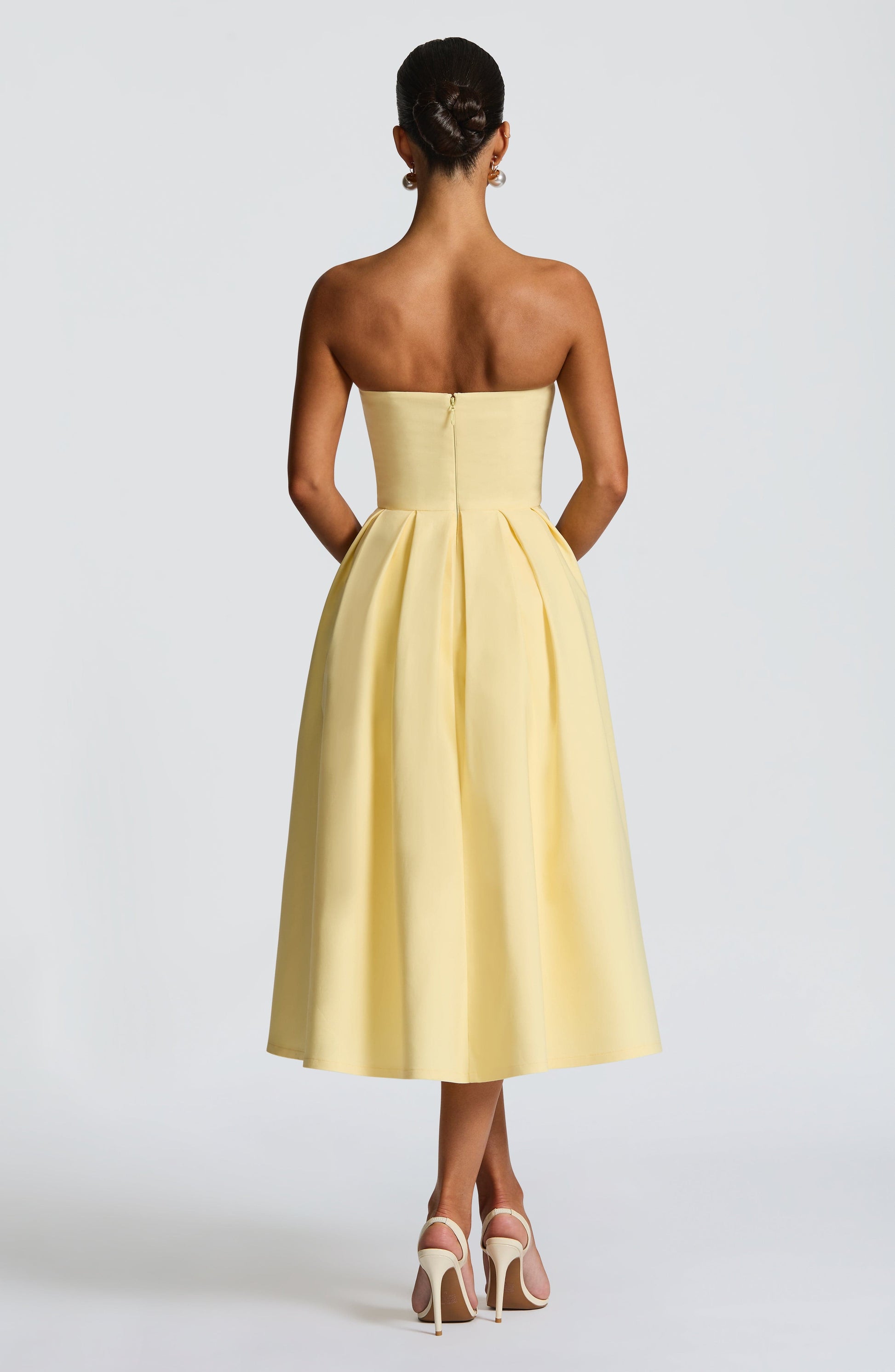 EDITH MIDI DRESS - LEMON