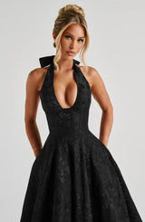 EFFIE MIDI DRESS - BLACK